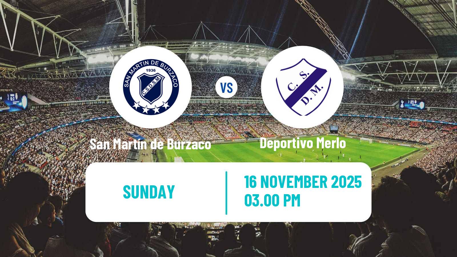 Football Argentinian Primera B San Martín de Burzaco - Deportivo Merlo