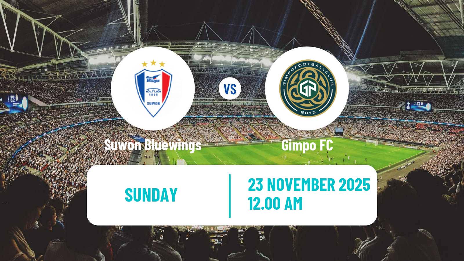 Football South Korean K-League 2 Suwon Bluewings - Gimpo