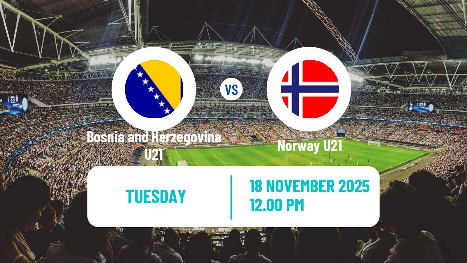 Football UEFA Euro U21 Bosnia and Herzegovina U21 - Norway U21