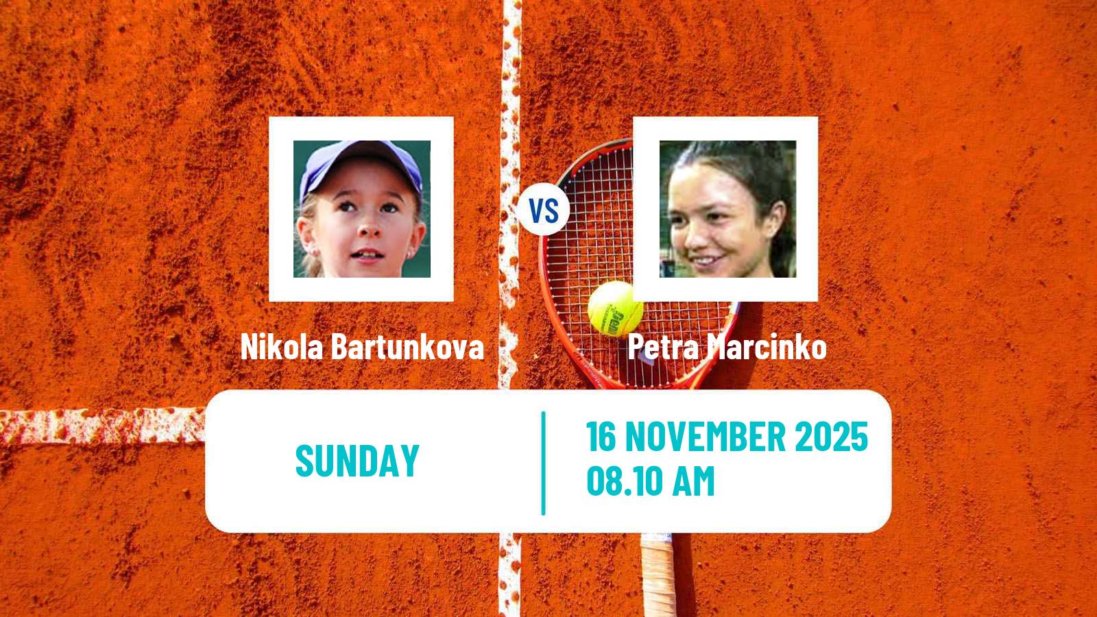 Tennis WTA Billie Jean King Cup World Group Nikola Bartunkova - Petra Marcinko