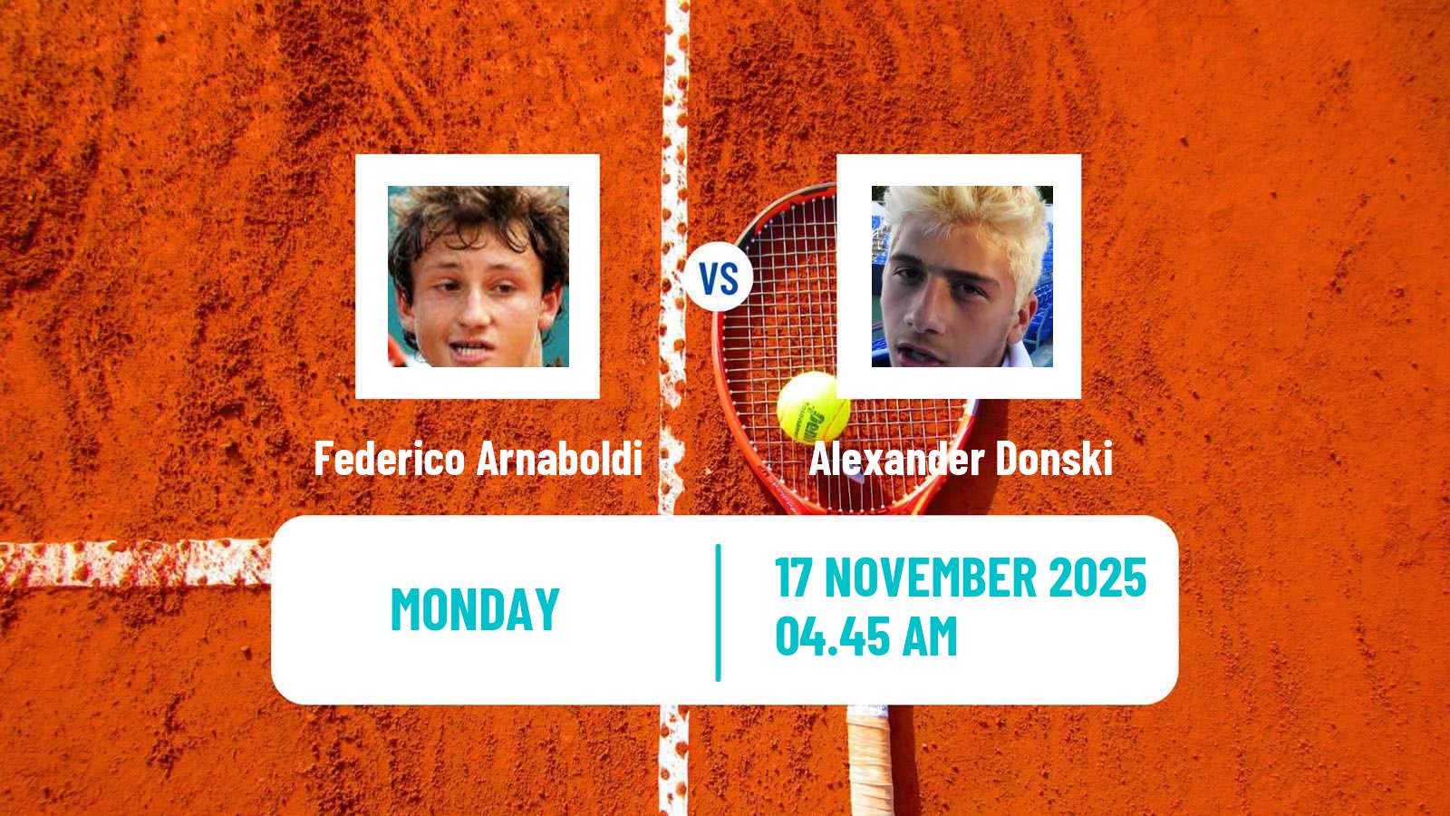 Tennis Bergamo Challenger Men Federico Arnaboldi - Alexander Donski