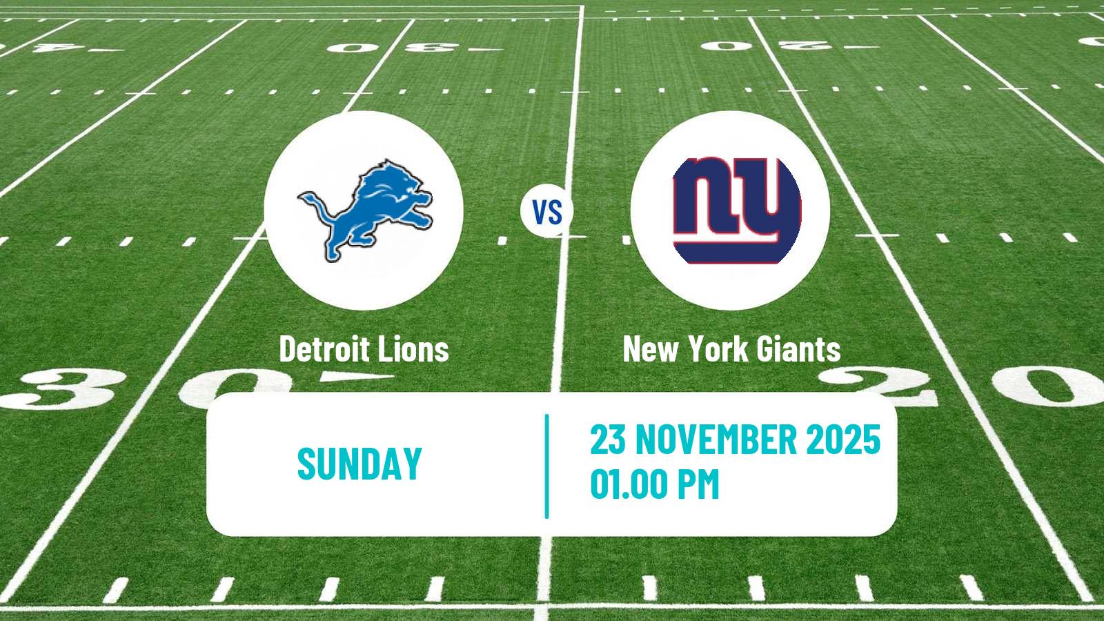 American football NFL Detroit Lions - New York Giants