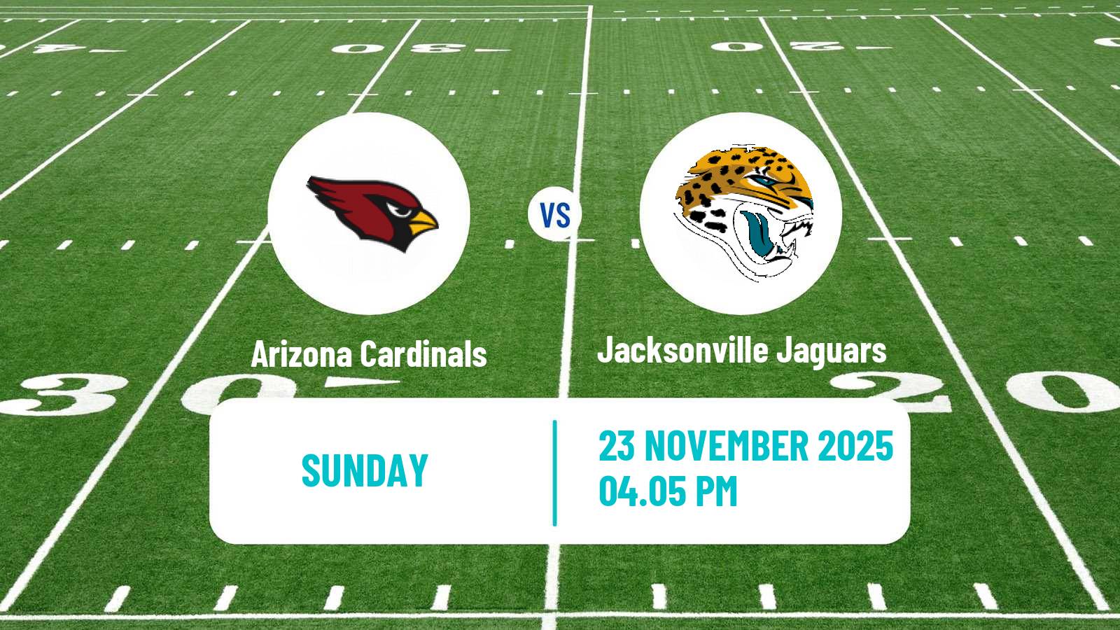 American football NFL Arizona Cardinals - Jacksonville Jaguars