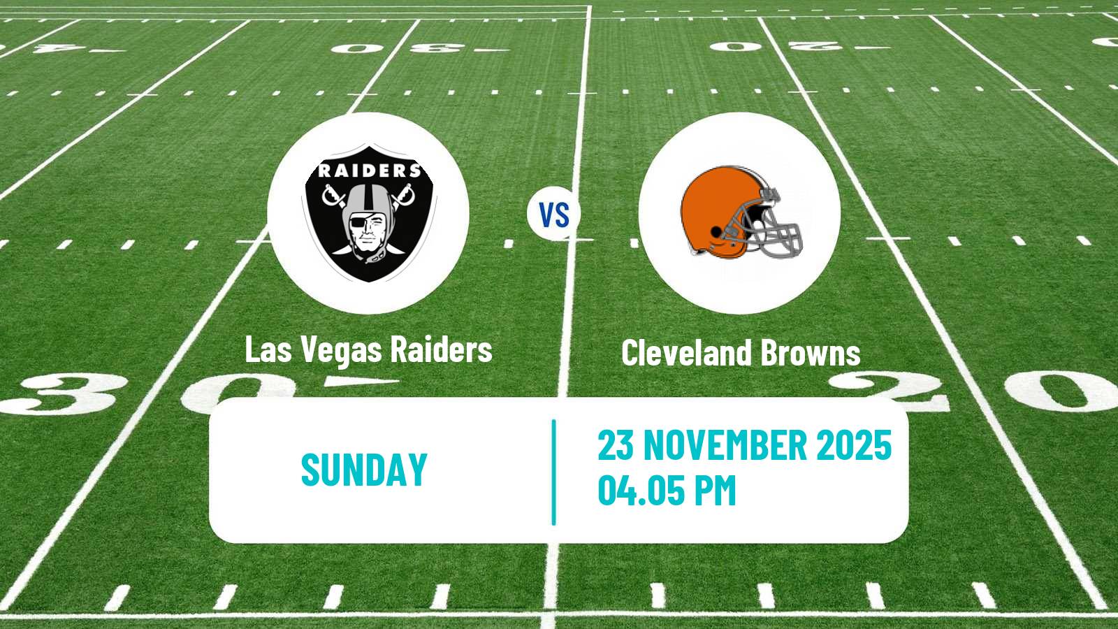 American football NFL Las Vegas Raiders - Cleveland Browns