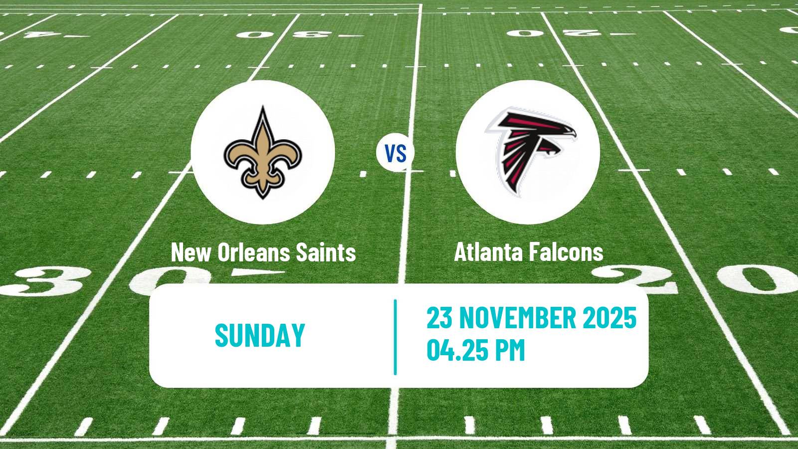 American football NFL New Orleans Saints - Atlanta Falcons