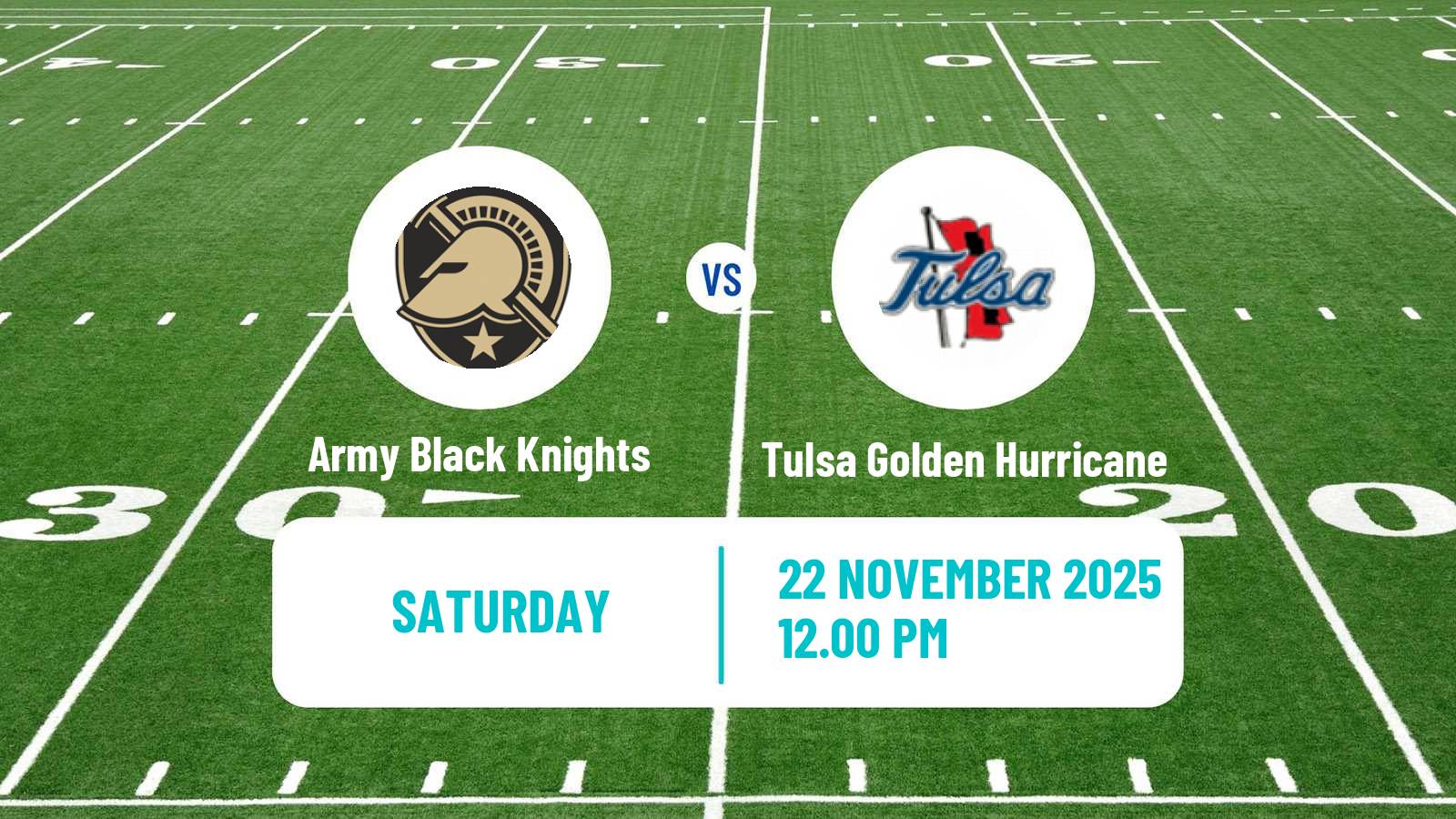 American football NCAA College Football Army Black Knights - Tulsa Golden Hurricane