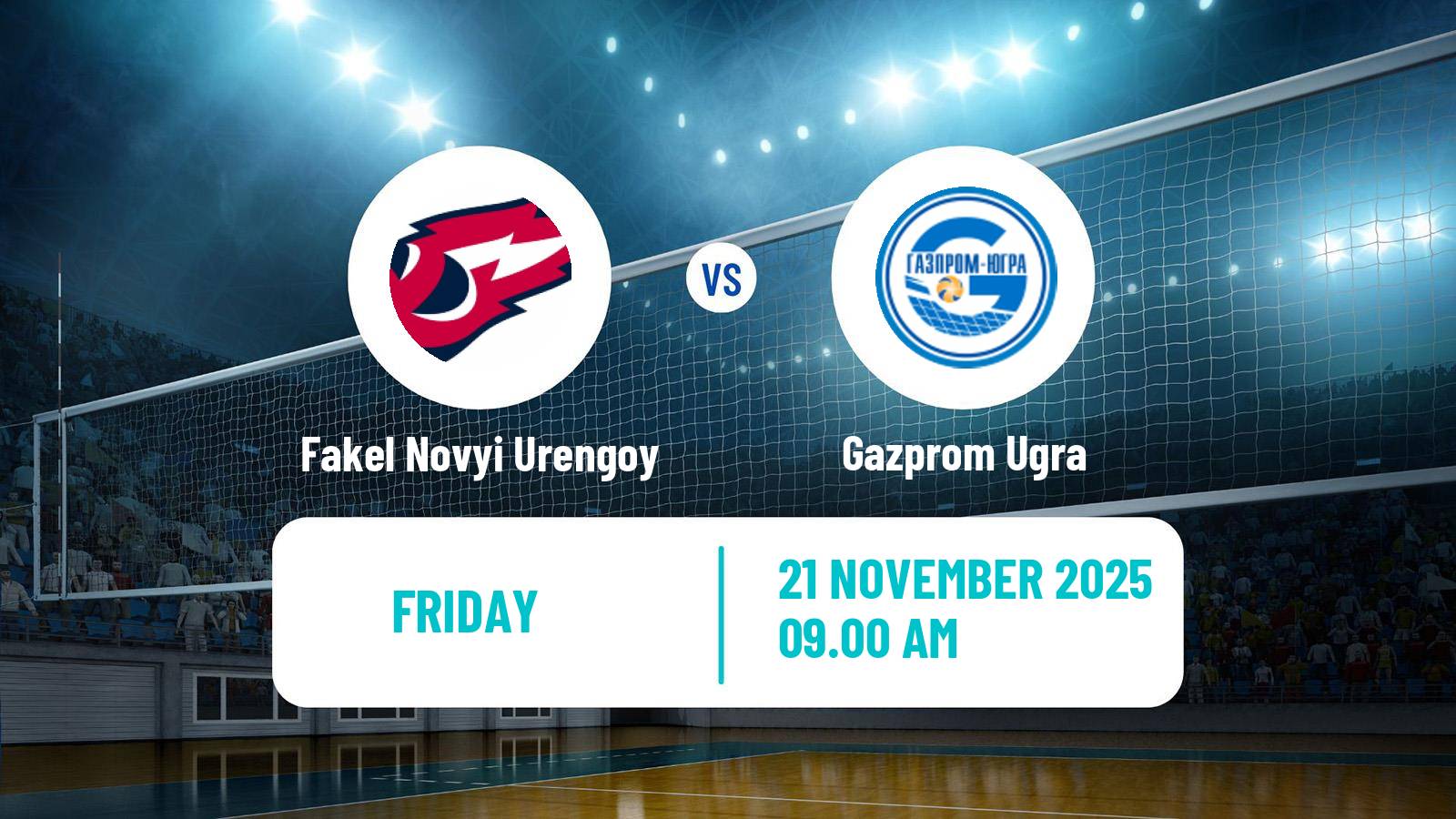 Volleyball Russian Super League Volleyball Fakel Novyi Urengoy - Gazprom Ugra