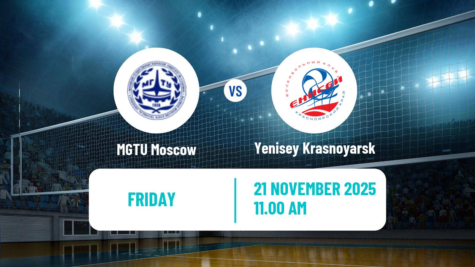 Volleyball Russian Super League Volleyball MGTU Moscow - Yenisey Krasnoyarsk