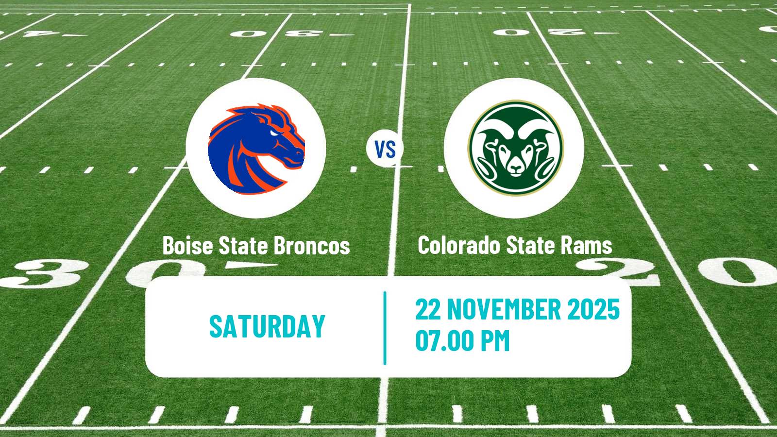 American football NCAA College Football Boise State Broncos - Colorado State Rams