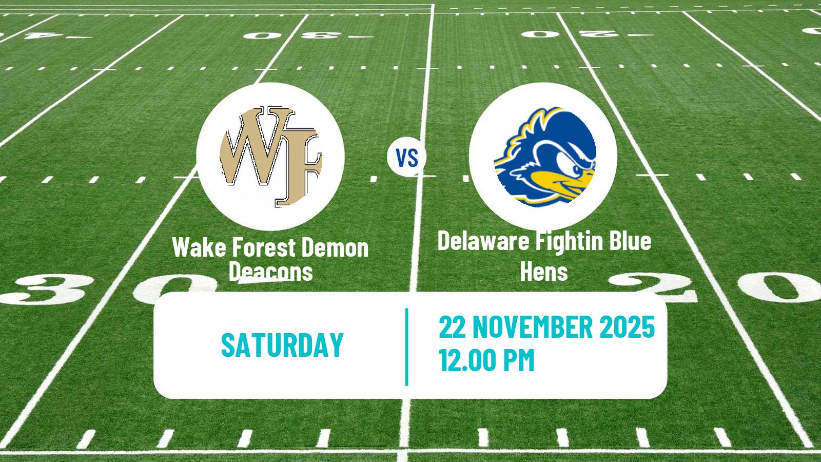 American football NCAA College Football Wake Forest Demon Deacons - Delaware Fightin Blue Hens