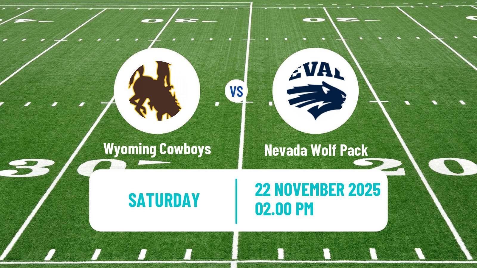 American football NCAA College Football Wyoming Cowboys - Nevada Wolf Pack
