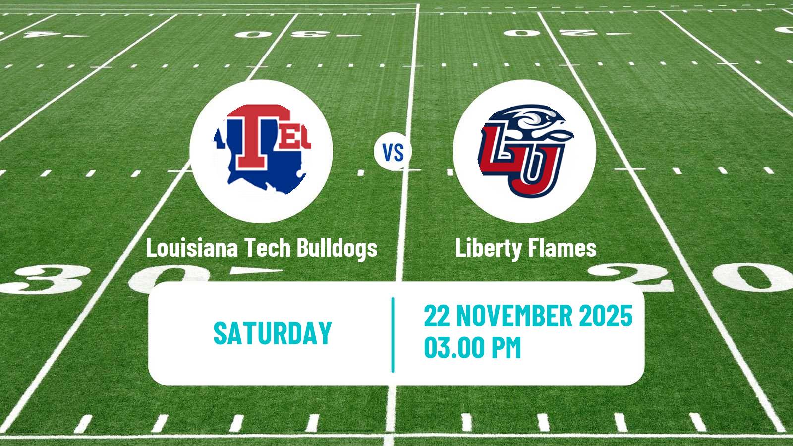 American football NCAA College Football Louisiana Tech Bulldogs - Liberty Flames