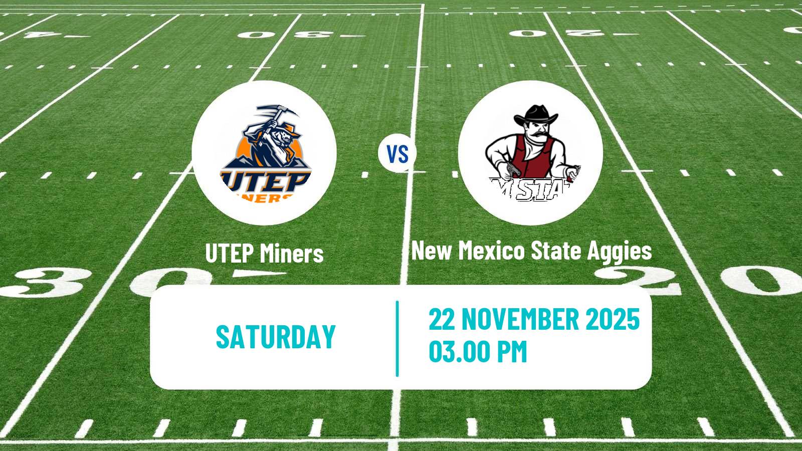 American football NCAA College Football UTEP Miners - New Mexico State Aggies