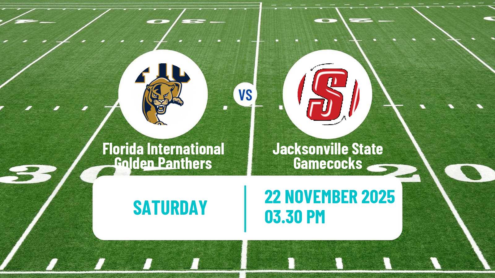 American football NCAA College Football Florida International Golden Panthers - Jacksonville State Gamecocks