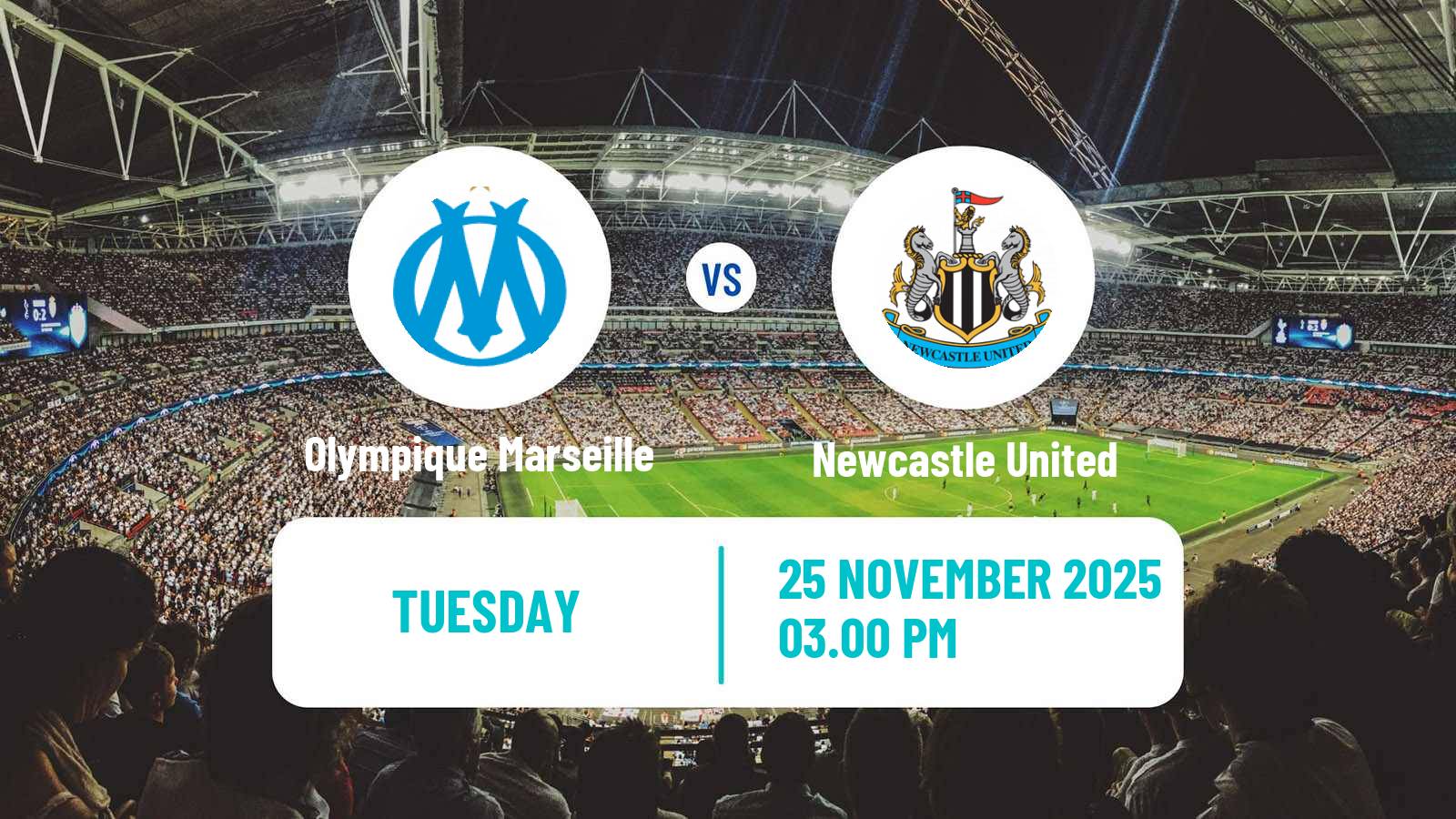 Football UEFA Champions League Olympique Marseille - Newcastle United