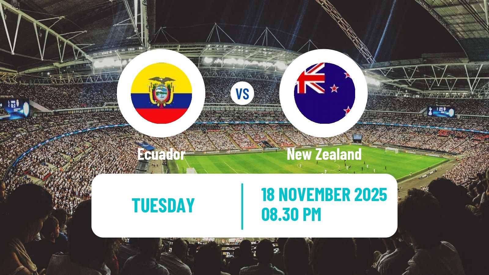 Football Friendly Ecuador - New Zealand
