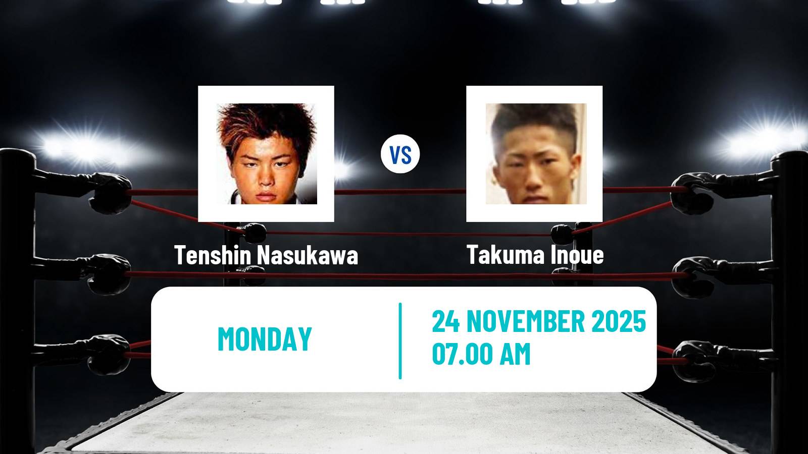Boxing Bantamweight WBC Title Men Tenshin Nasukawa - Takuma Inoue