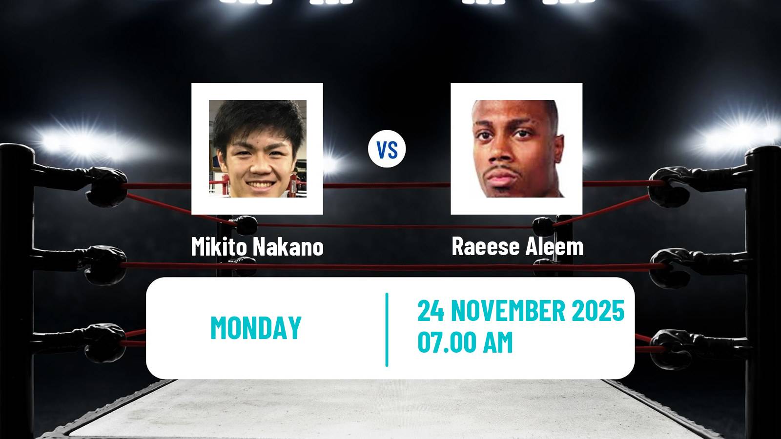 Boxing Featherweight Others Matches Men Mikito Nakano - Raeese Aleem