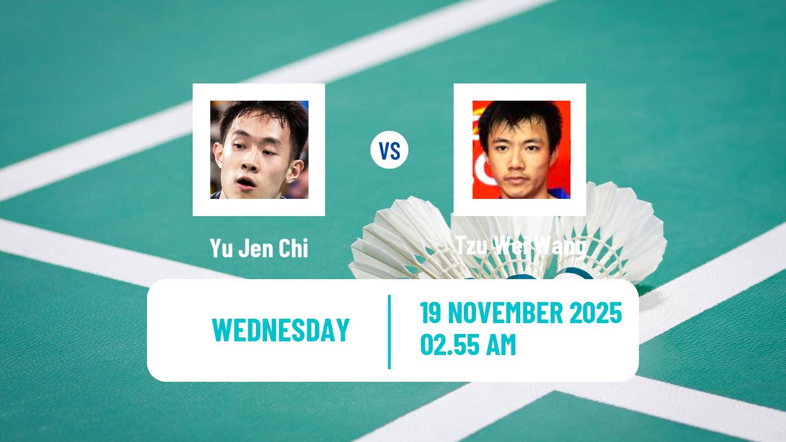Badminton BWF World Tour Men Australian Open Yu Jen Chi - Tzu Wei Wang