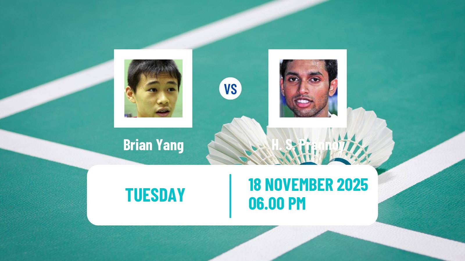 Badminton BWF World Tour Men Australian Open Brian Yang - H. S. Prannoy