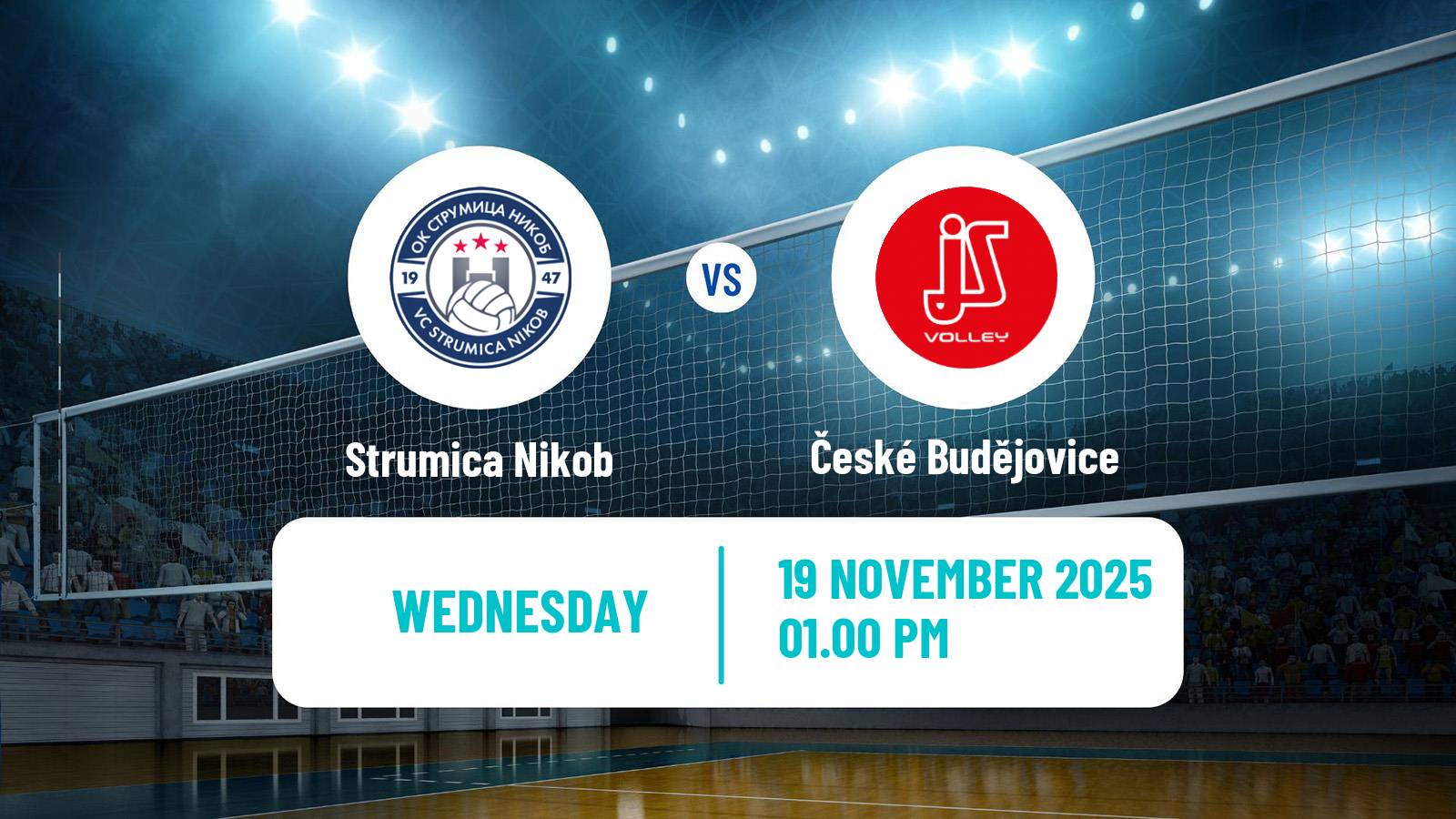 Volleyball CEV Cup Strumica Nikob - České Budějovice