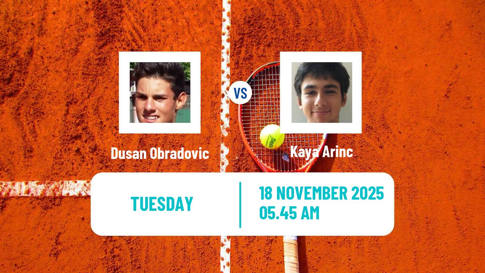 Tennis ITF M25 Antalya 5 Men Dusan Obradovic - Kaya Arinc