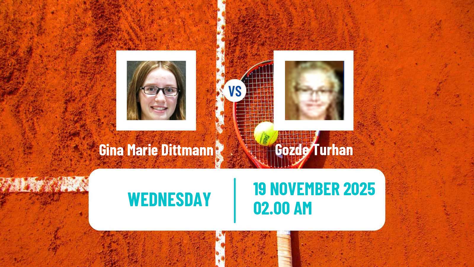Tennis ITF W35 Antalya 5 Women Gina Marie Dittmann - Gozde Turhan
