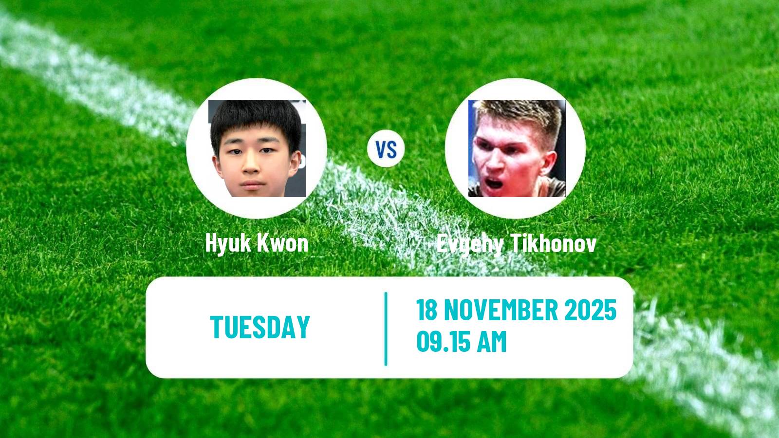 Table tennis Wtt Star Contender Muscat Men Hyuk Kwon - Evgeny Tikhonov