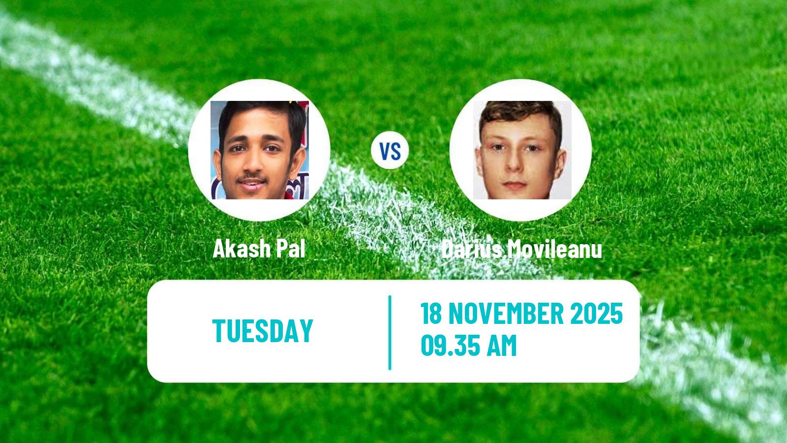 Table tennis Wtt Star Contender Muscat Men Akash Pal - Darius Movileanu