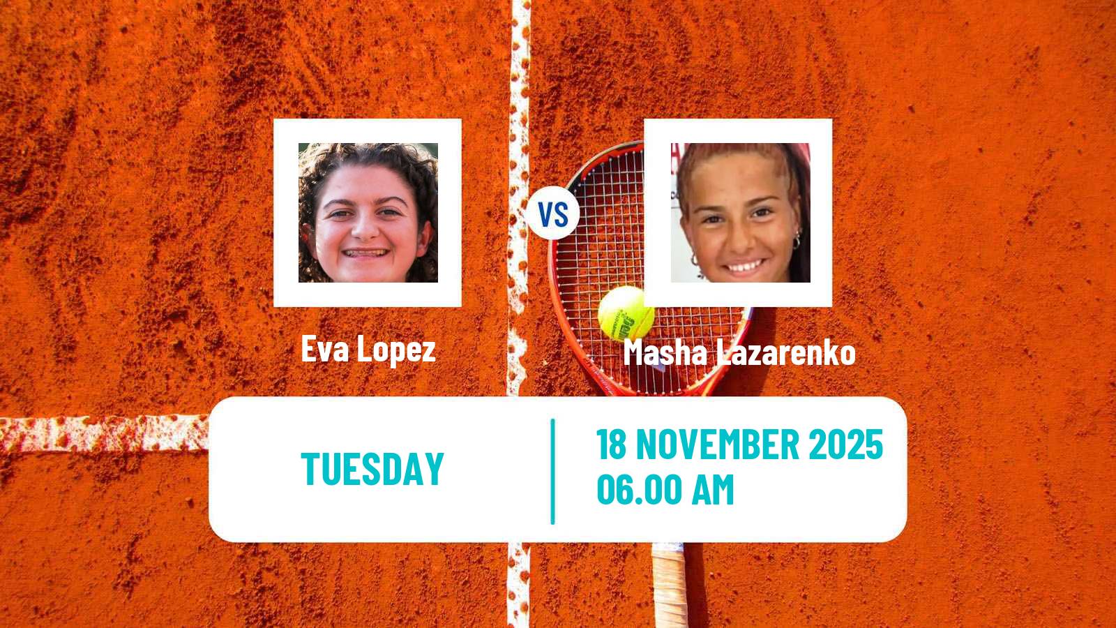 Tennis ITF W15 Monastir 40 Women Eva Lopez - Masha Lazarenko