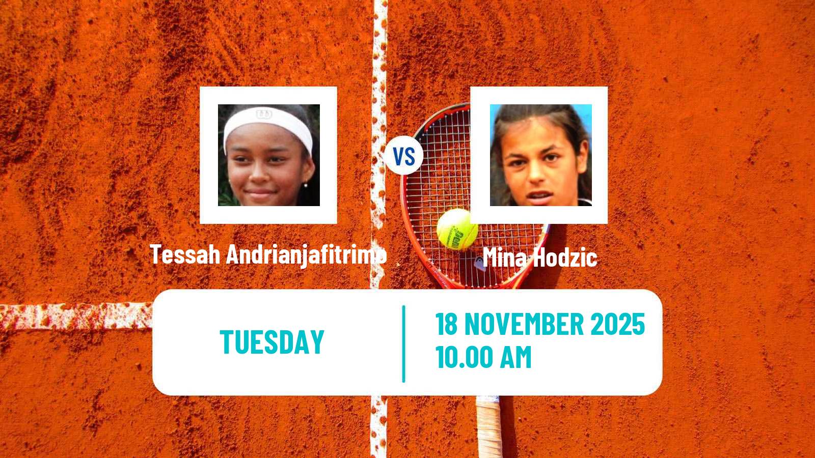 Tennis ITF W75 Petange Women Tessah Andrianjafitrimo - Mina Hodzic