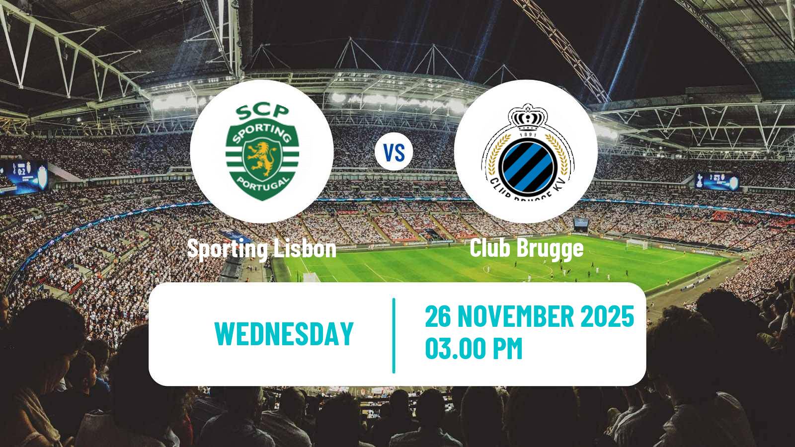 Football UEFA Champions League Sporting Lisbon - Club Brugge