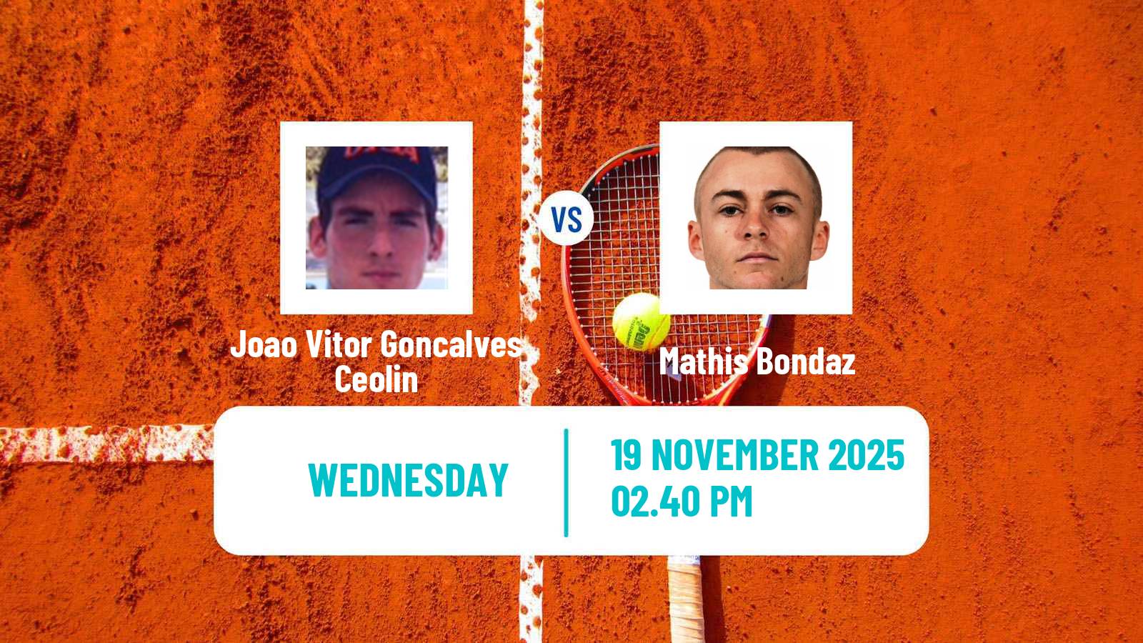 Tennis ITF M25 Austin Tx Men Joao Vitor Goncalves Ceolin - Mathis Bondaz