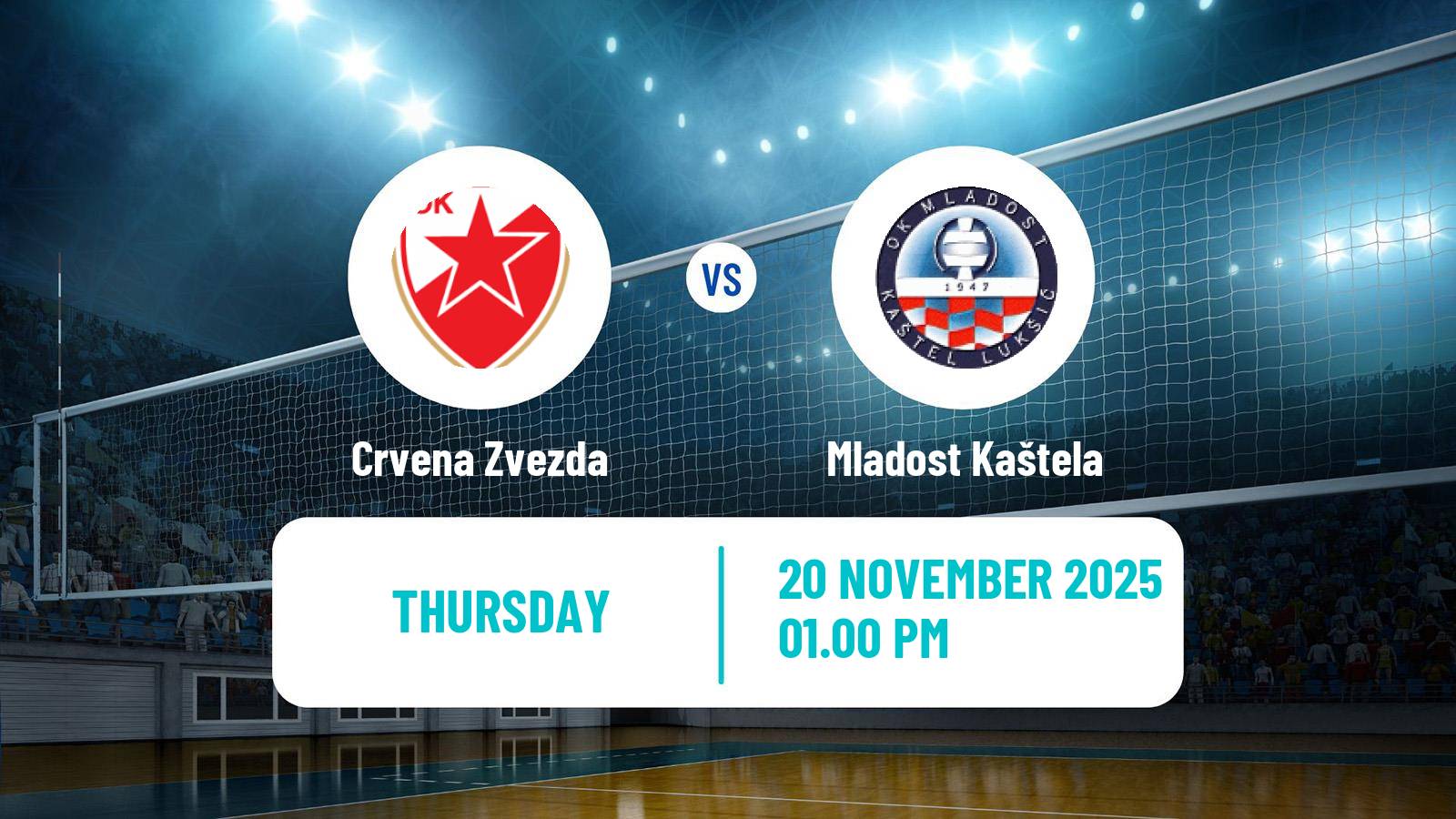 Volleyball CEV Challenge Cup Crvena Zvezda - Mladost Kaštela