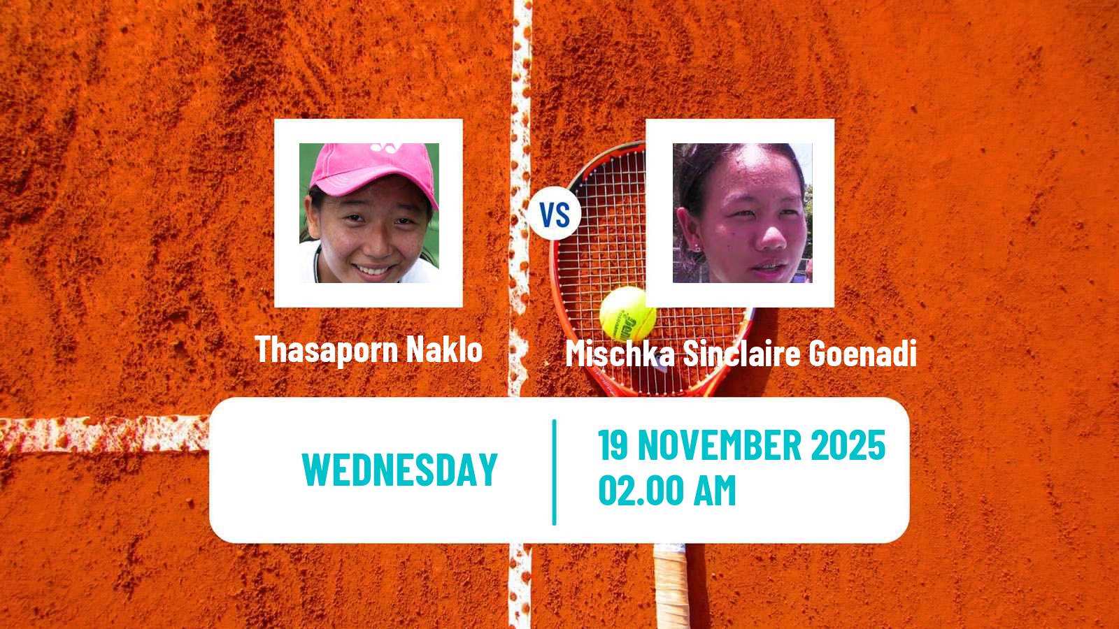 Tennis ITF W15 Hua Hin 2 Women Thasaporn Naklo - Mischka Sinclaire Goenadi