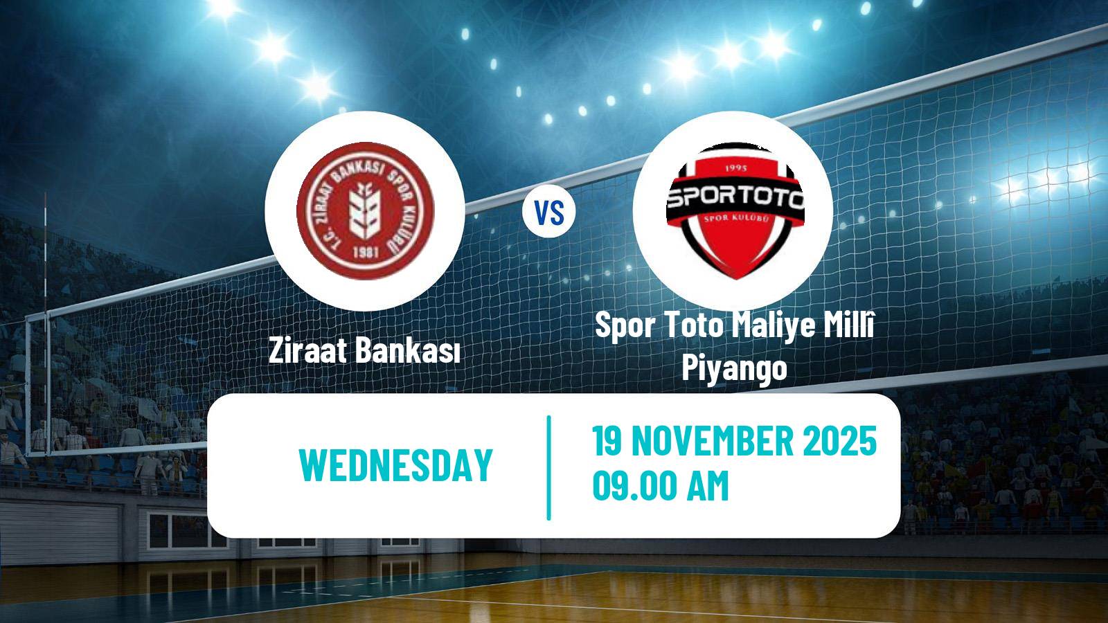 Volleyball Turkish Efeler Ligi Volleyball Ziraat Bankası - Spor Toto Maliye Millî Piyango