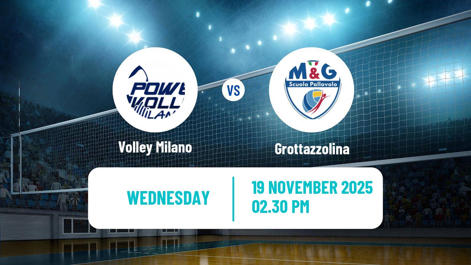 Volleyball Italian SuperLega Volleyball Volley Milano - Grottazzolina