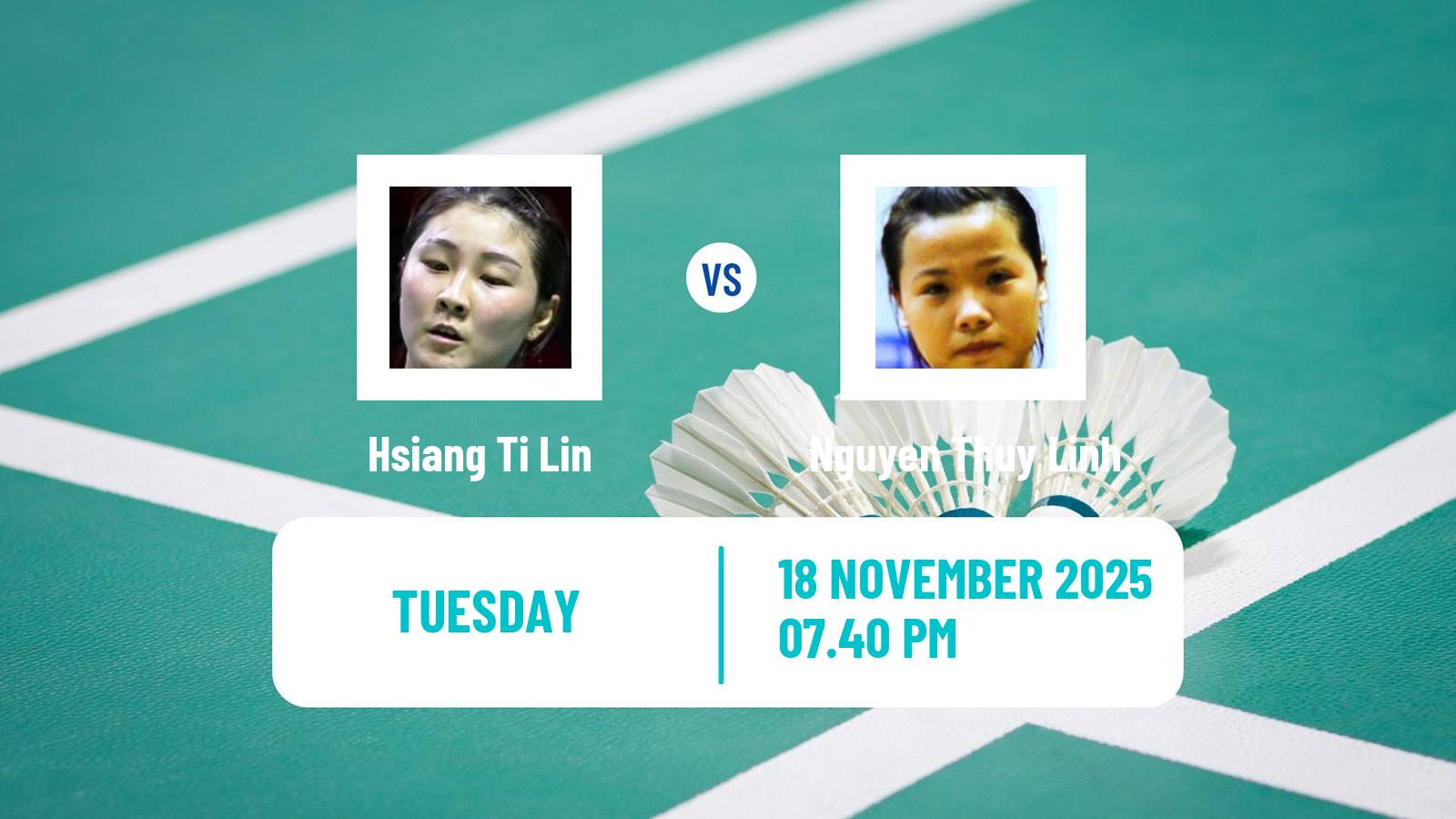 Badminton BWF World Tour Women Australian Open Hsiang Ti Lin - Nguyen Thuy Linh