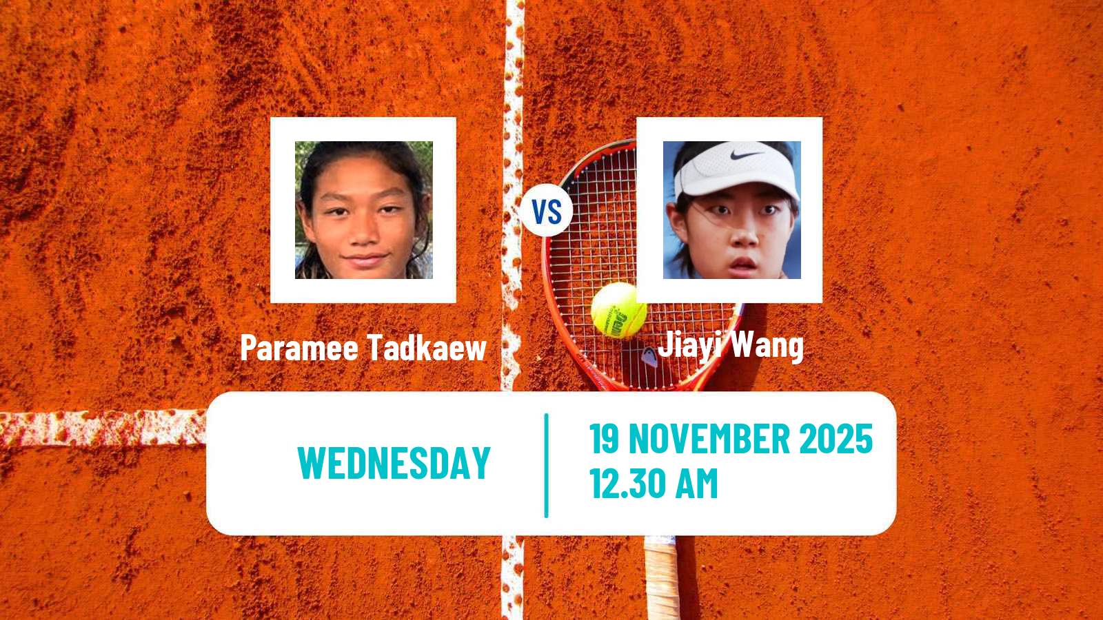 Tennis ITF W15 Hua Hin 2 Women Paramee Tadkaew - Jiayi Wang
