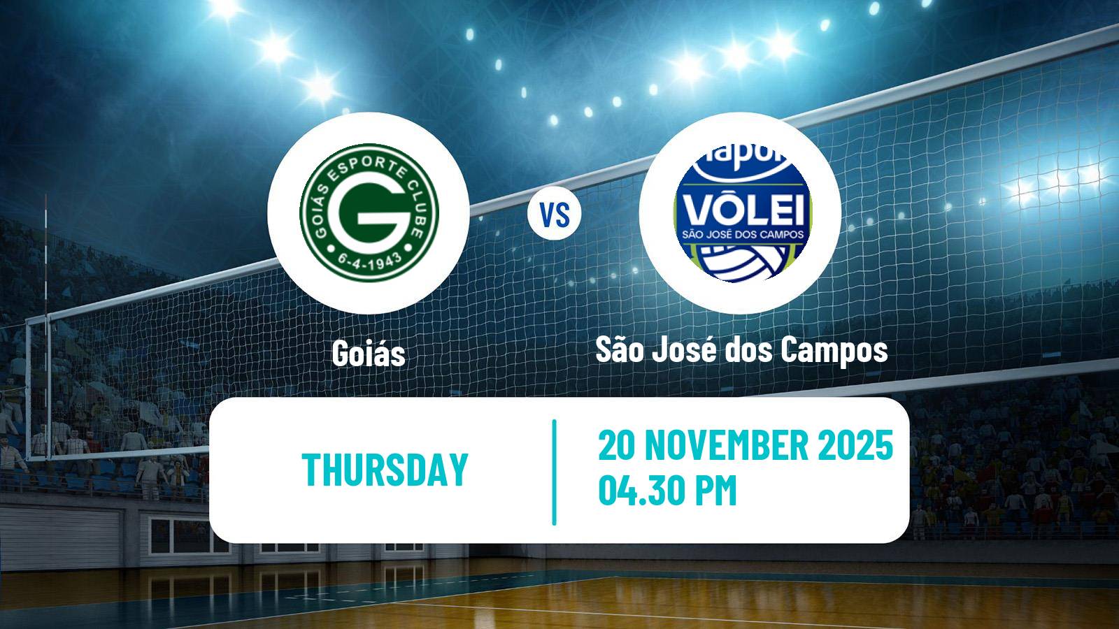 Volleyball Brazilian SuperLiga Volleyball Goiás - São José dos Campos