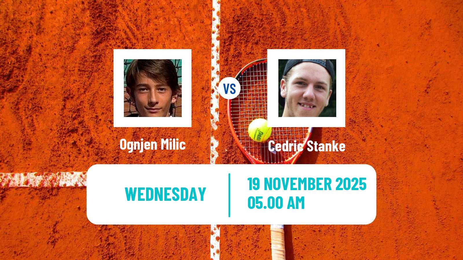 Tennis ITF M15 Sharm Elsheikh 18 Men 2025 Ognjen Milic - Cedric Stanke