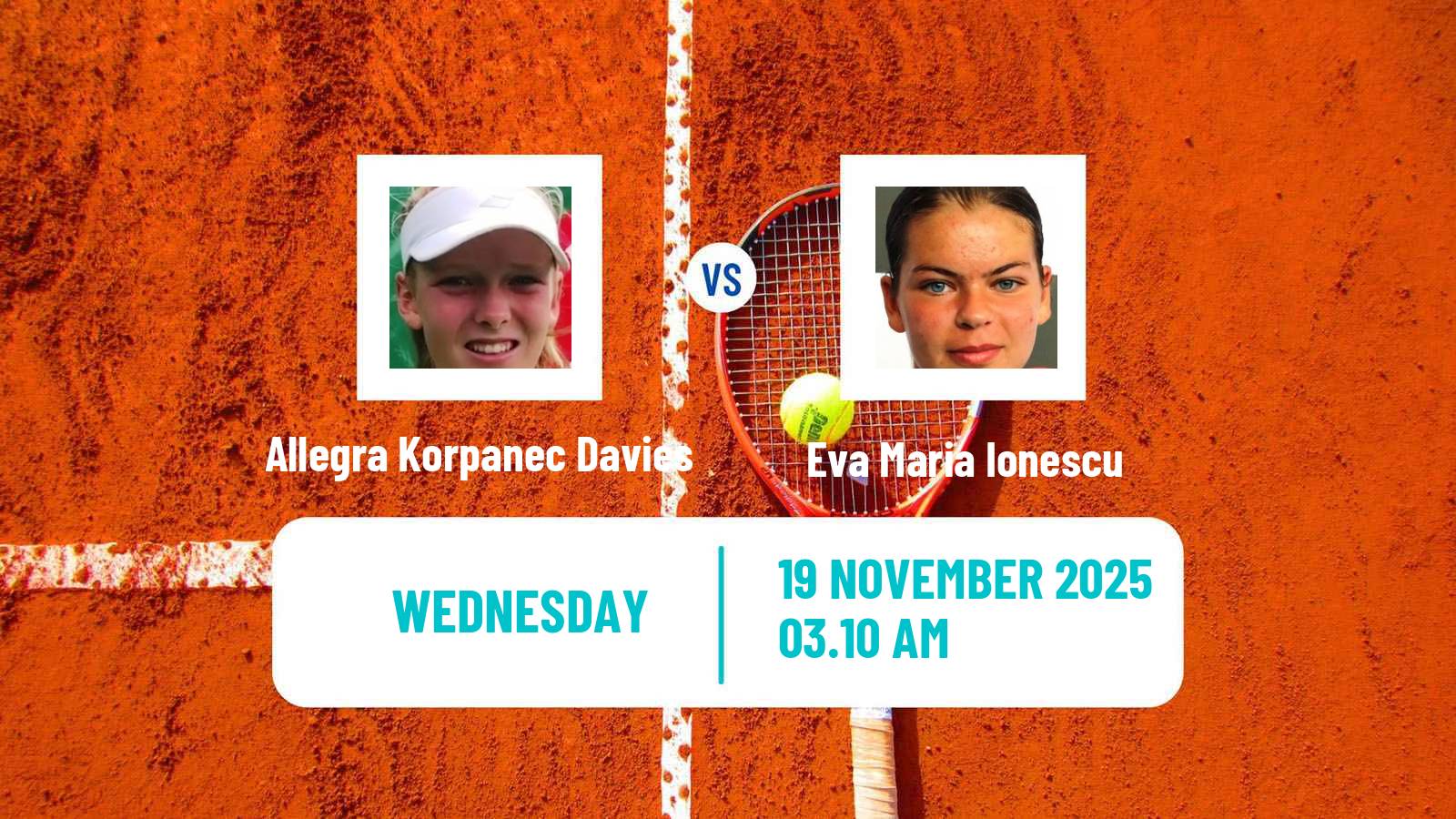 Tennis ITF W35 Antalya 5 Women Allegra Korpanec Davies - Eva Maria Ionescu