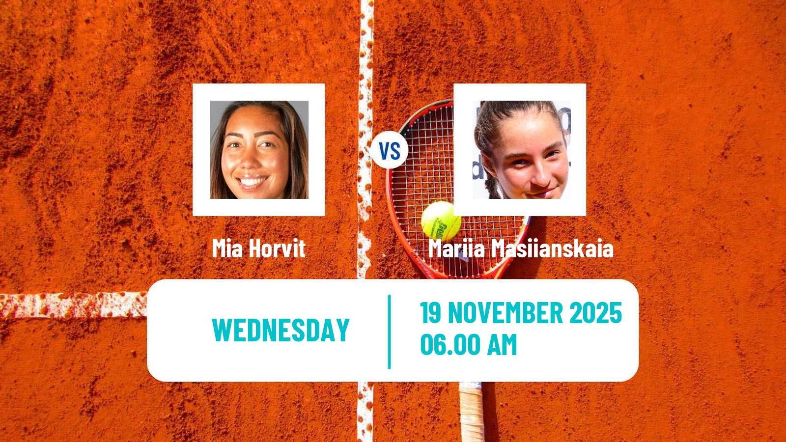 Tennis ITF W35 Antalya 5 Women Mia Horvit - Mariia Masiianskaia