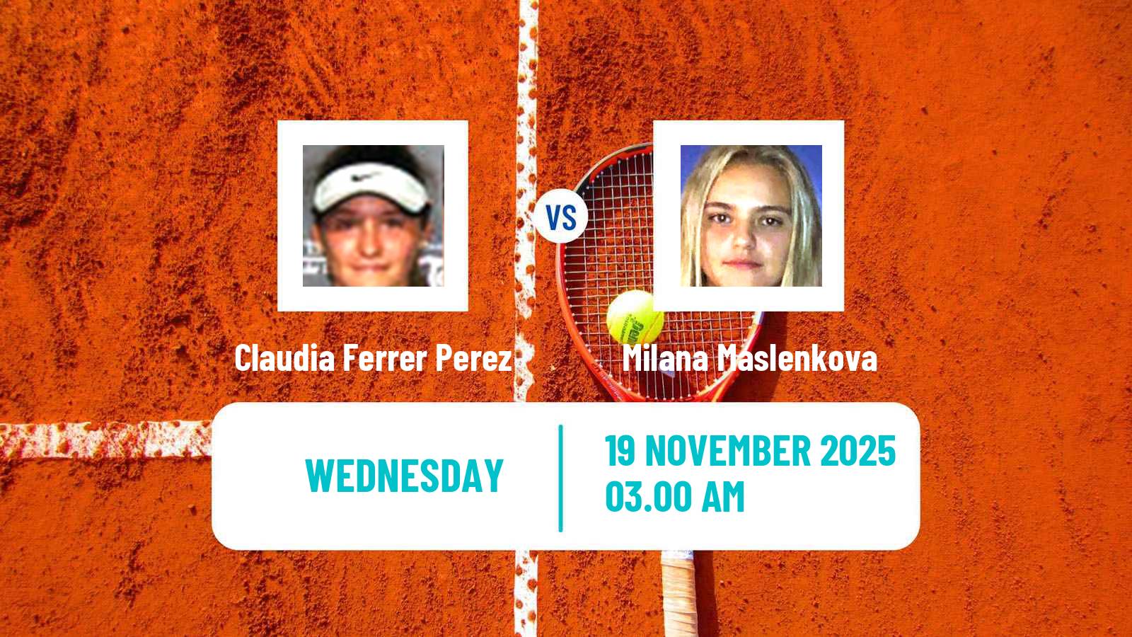 Tennis ITF W15 Alcala De Henares Women Claudia Ferrer Perez - Milana Maslenkova