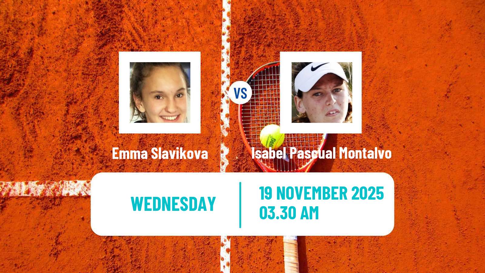 Tennis ITF W15 Monastir 40 Women Emma Slavikova - Isabel Pascual Montalvo