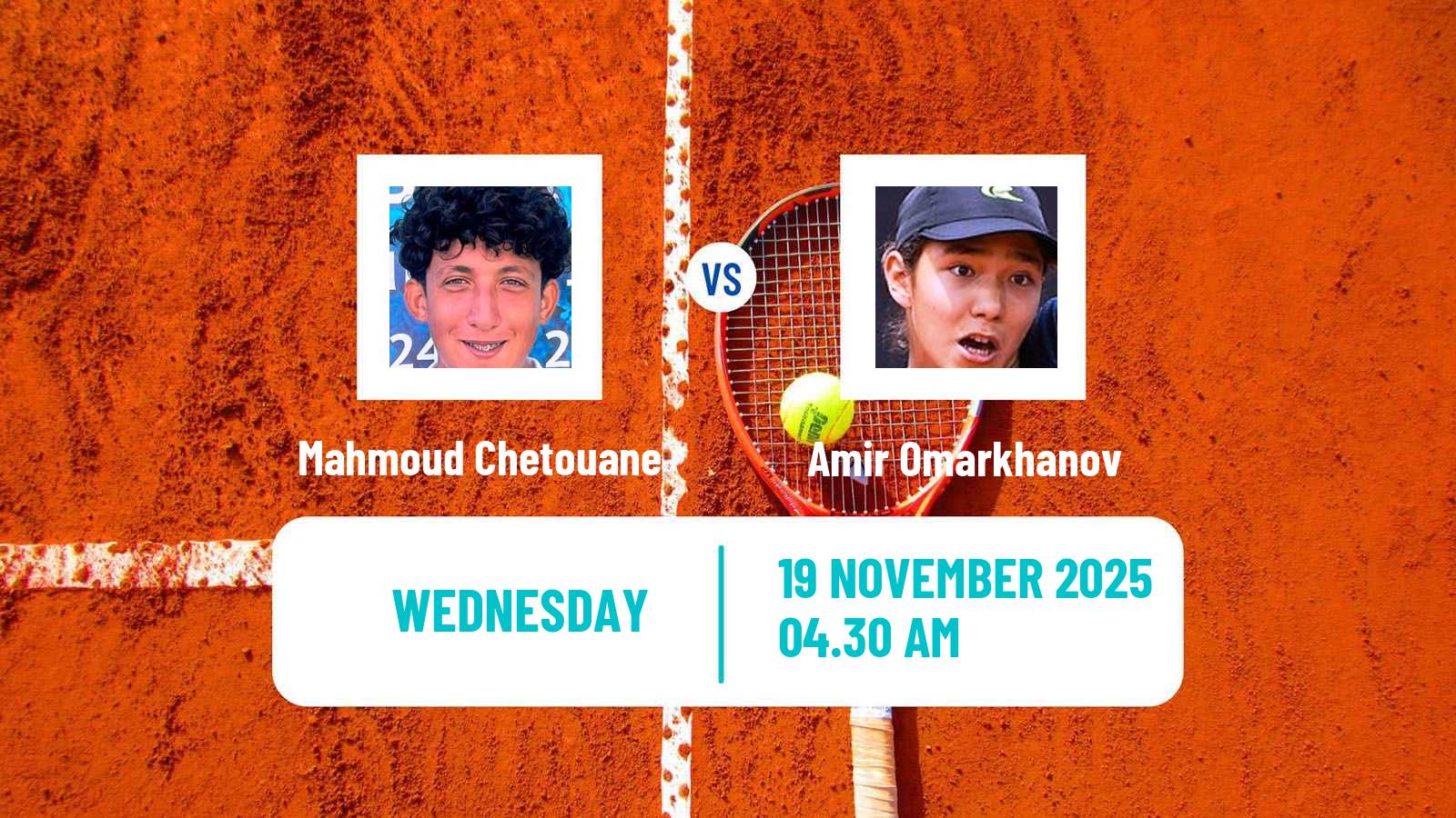 Tennis ITF M15 Monastir 42 Men Mahmoud Chetouane - Amir Omarkhanov
