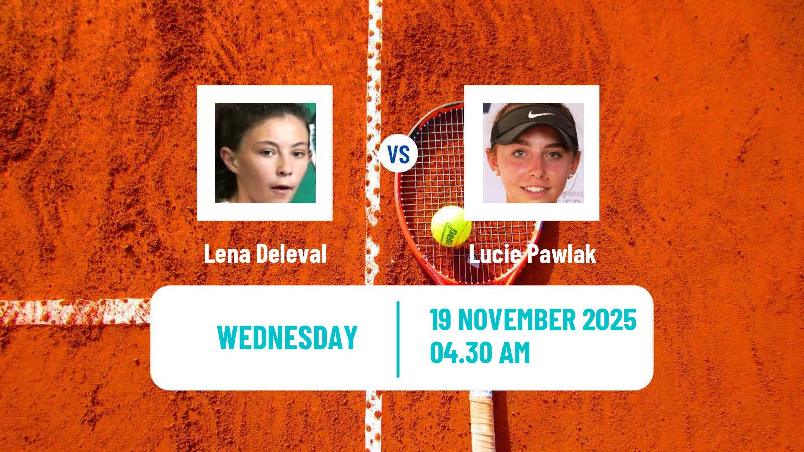 Tennis ITF W15 Monastir 40 Women Lena Deleval - Lucie Pawlak