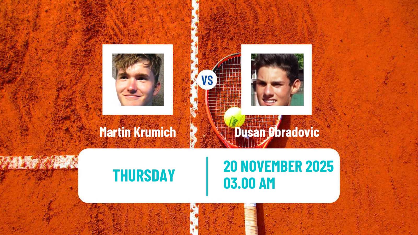 Tennis ITF M25 Antalya 5 Men Martin Krumich - Dusan Obradovic