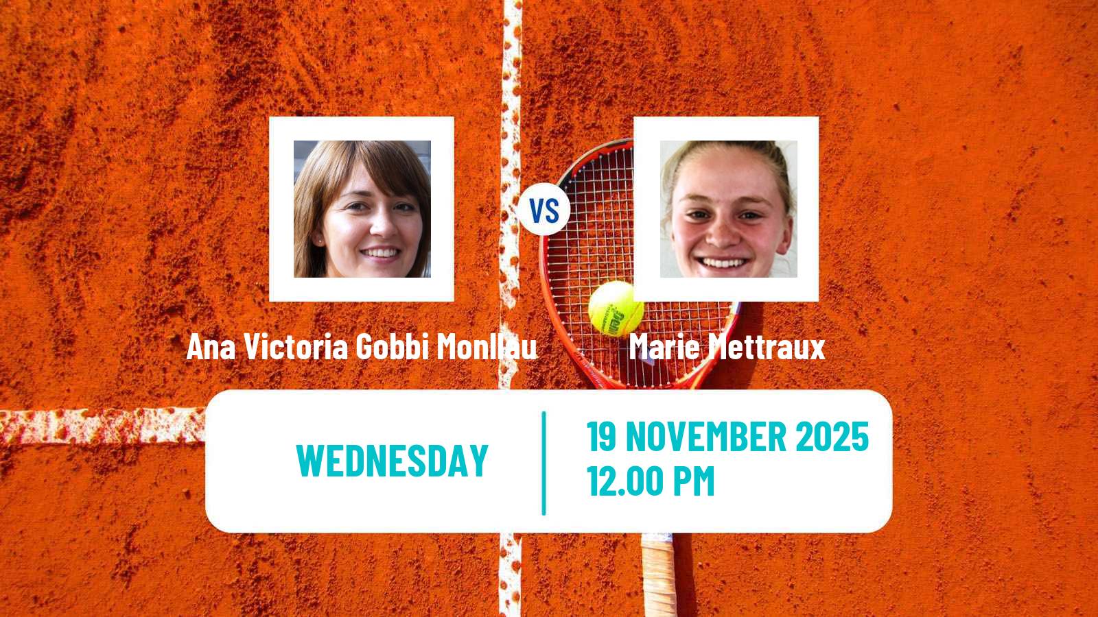 Tennis ITF W15 Mogi Das Cruzes Women Ana Victoria Gobbi Monllau - Marie Mettraux