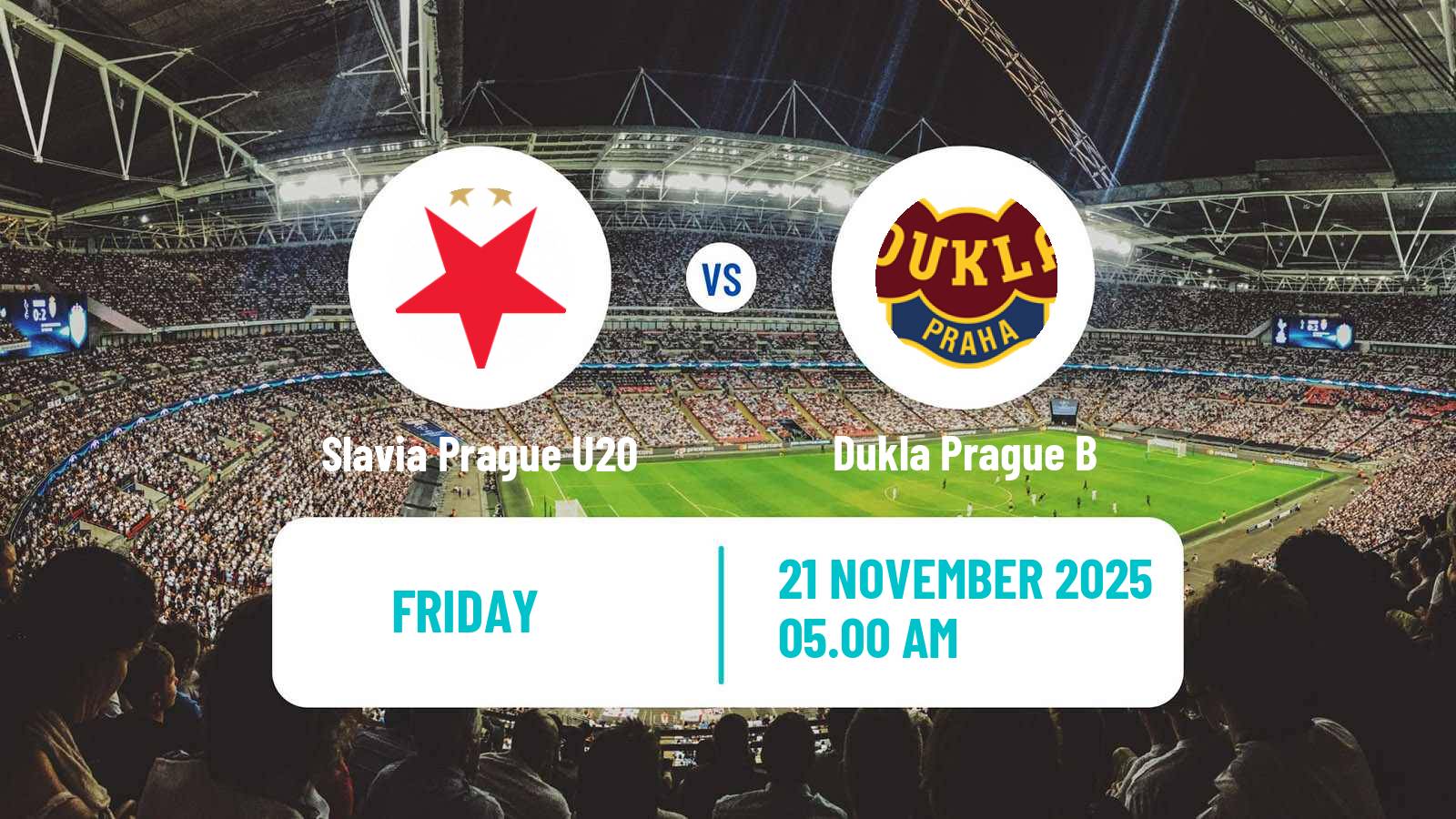 Football Czech CFL Group A Slavia Prague U20 - Dukla Prague B